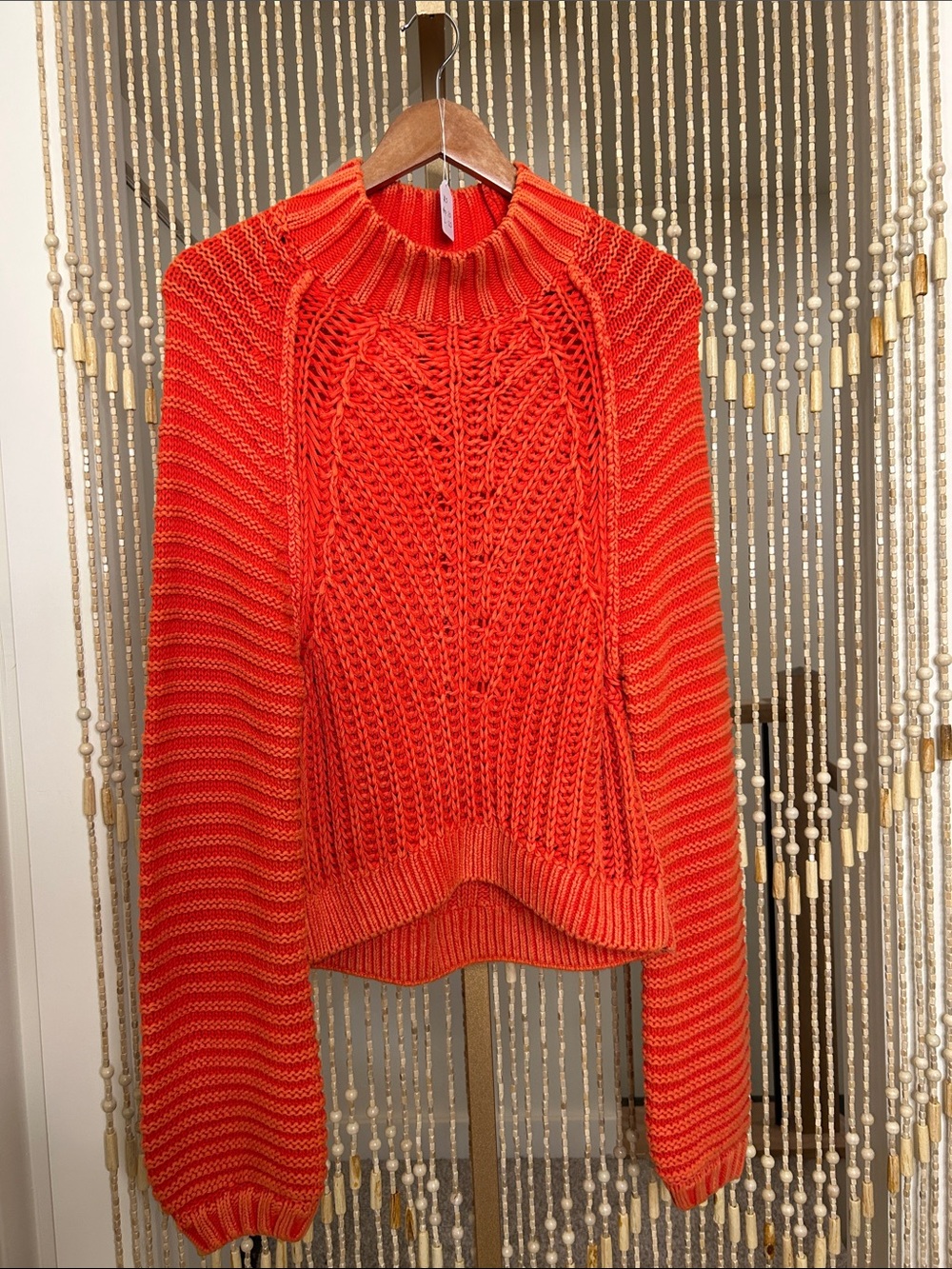 Free People Crochet Turtleneck Sweater Size XS